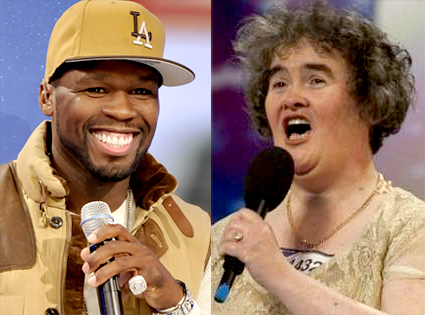50 Cent, Susan Boyle 50 Cent, Susan Boyle